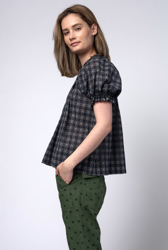 The Great Fair Top Navy Check