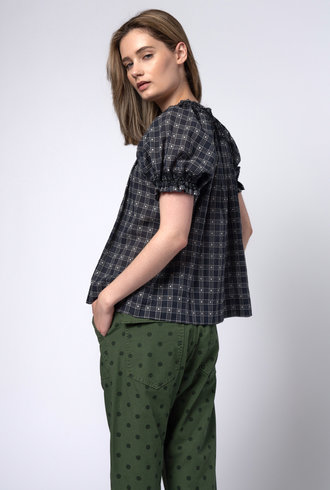 The Great Fair Top Navy Check