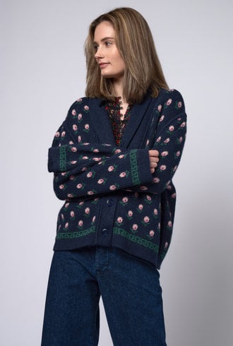 The Great The Bloom Lodge Cardigan Navy