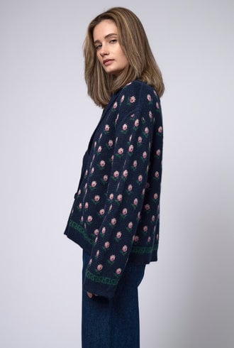 The Great The Bloom Lodge Cardigan Navy