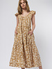 The Great The Whipstitched Plumeria Dress Oat Wild Brush Floral