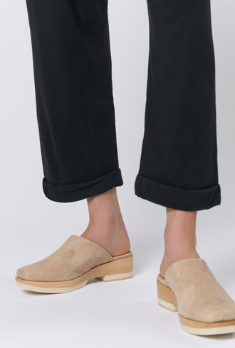 Raquel Allegra Dropped Crop Pant Black Jersey