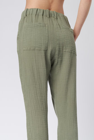 Raquel Allegra Dropped Crop Pant Sage