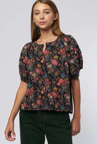 The Great Carriage Top Black Floral