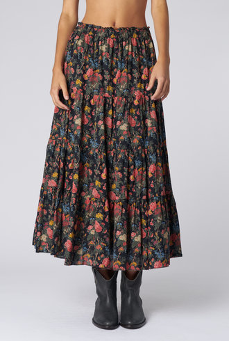 The Great The Day Dream Skirt Black Enchanted Floral