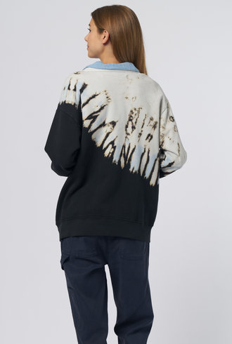 Raquel Allegra Fleece Cardigan Moonbow Tie Dye