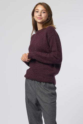 Pomandere Crew Neck Sweater Burgundy