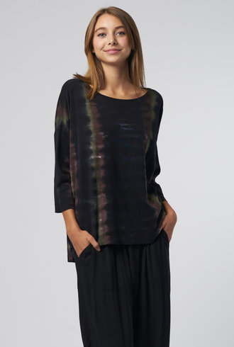 Raquel Allegra Cocoon Shirt Black Hills Tie Dye