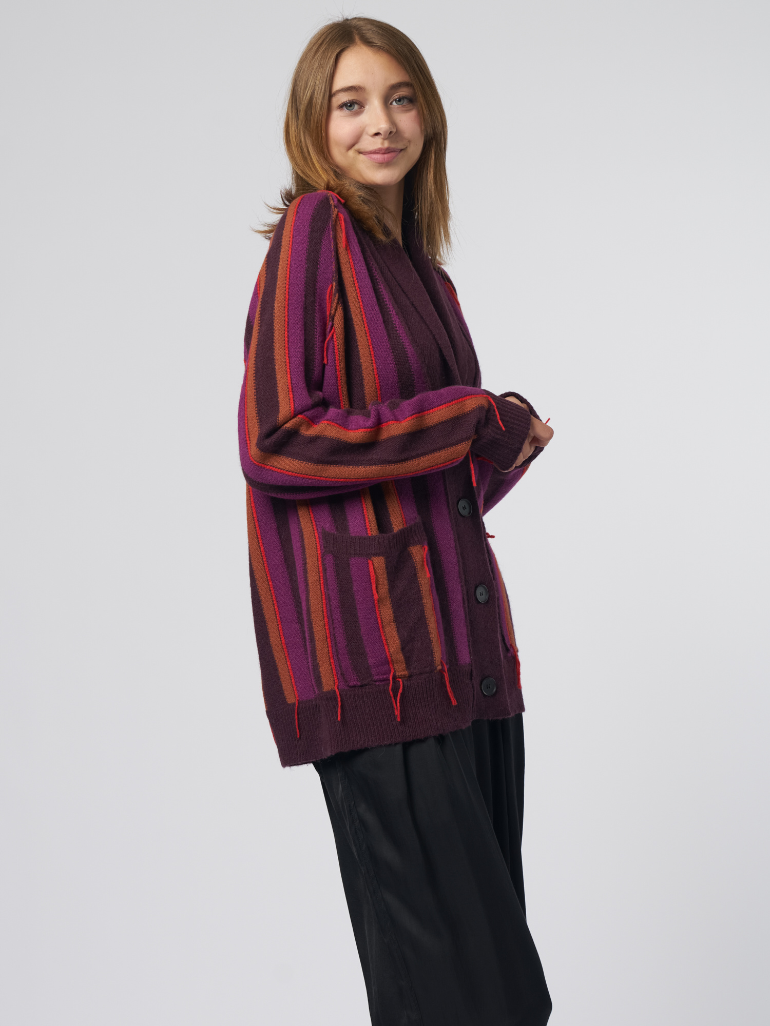 ALSLIAO Womens Winter Warm Cardigan Coat Long Sleeve Outwear Jacket Fashion  Knit Sweater Red M 