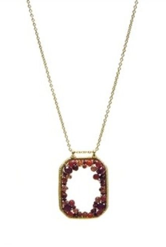 Dana Kellin Fashion Open Pendant with Mixed Cognac Stones