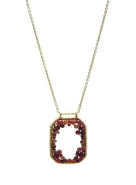 Dana Kellin Fashion Open Pendant with Mixed Cognac Stones