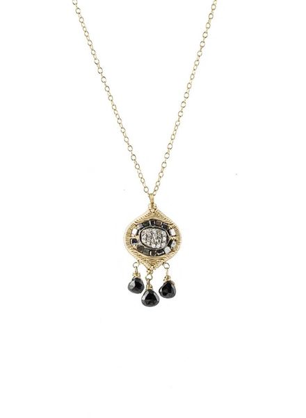 Dana Kellin Fine 14k Black Diamond Chandelier Necklace