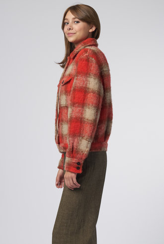 Pomandere Plaid Jacket Orange