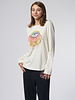 Raquel Allegra Crew Neck Tee with Evil Eye White