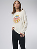 Raquel Allegra Crew Neck Tee with Evil Eye White