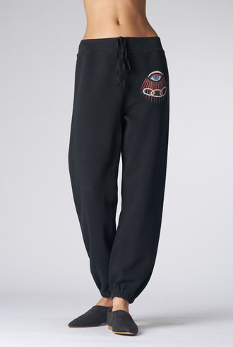 Raquel Allegra  Evil Eye Topanga Sweatpants Black