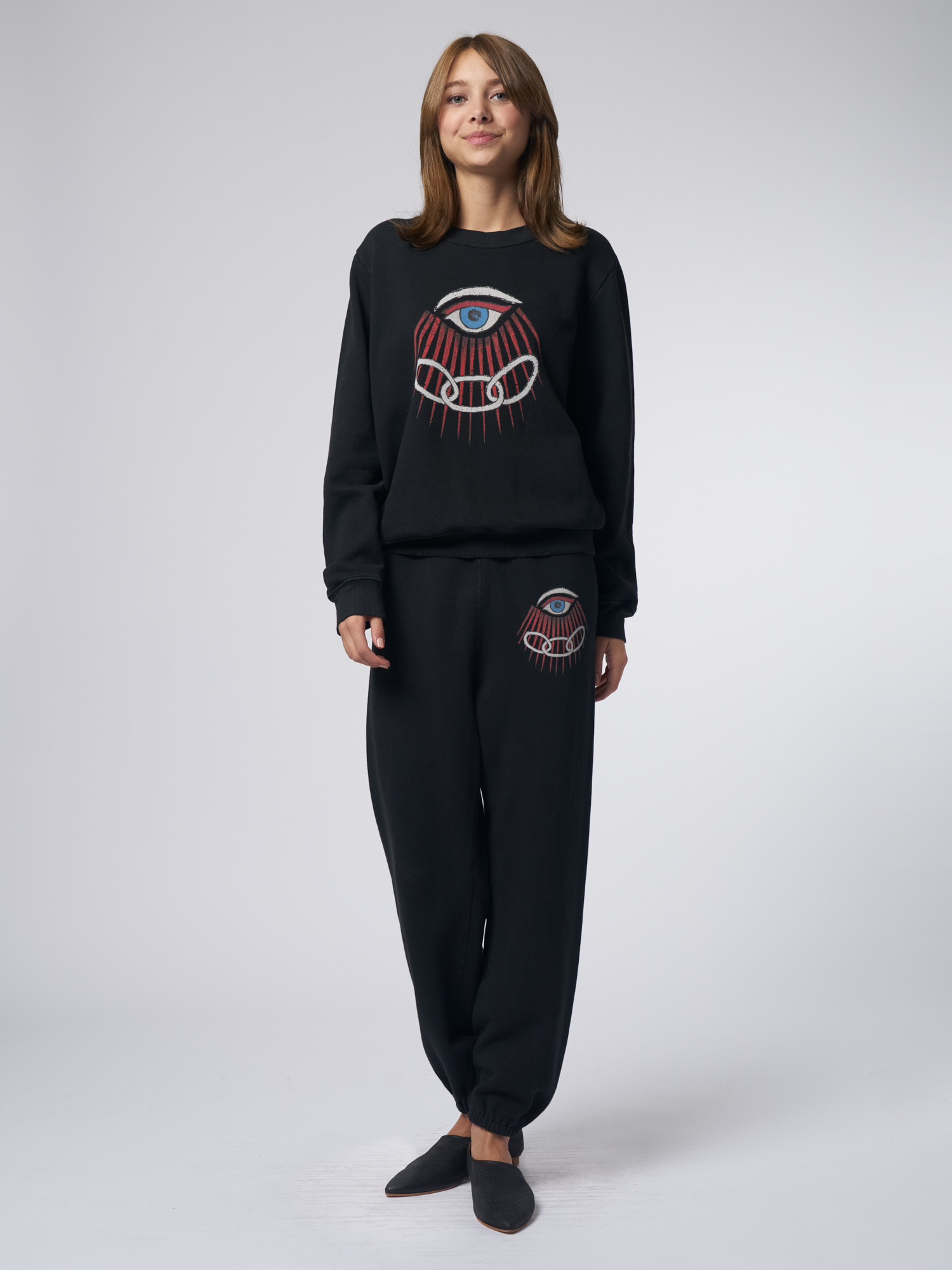Evil Eye Classic Sweatshirt Black - Alhambra | Women's Clothing