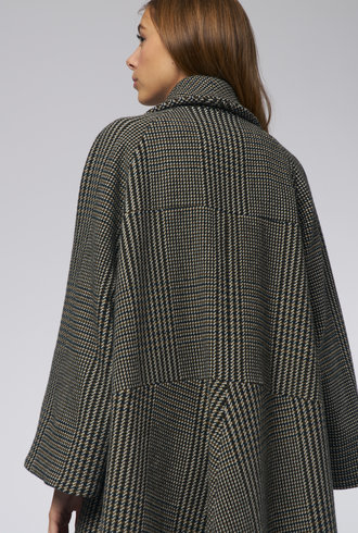 Pret Pour Partir Anais Gal Coat Plaid Taupe