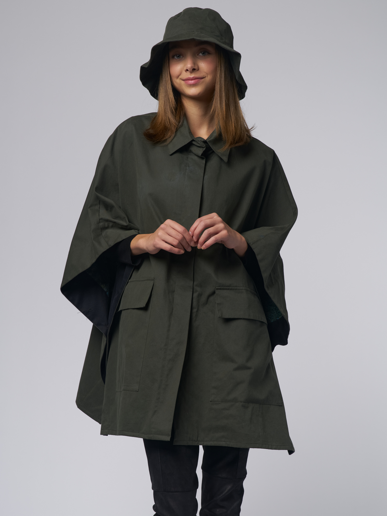 Alize Eco Poncho Coat Bronze