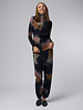 Raquel Allegra Faye Turtle Neck Top Black Fireworks Tie Dye