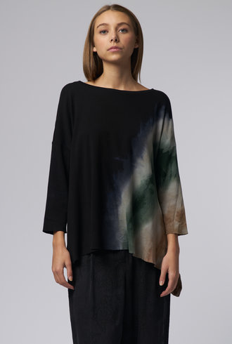 Raquel Allegra Cocoon Shirt Mist Tie Dye