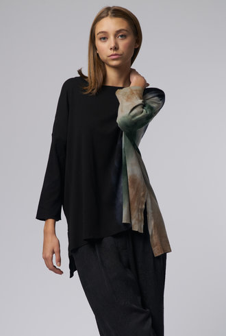 Raquel Allegra Cocoon Shirt Mist Tie Dye