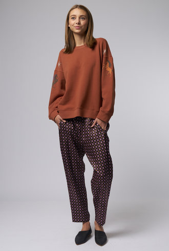 Raquel Allegra Yves Sweatshirt Rust Tarot