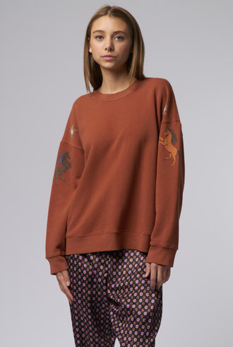 Raquel Allegra Yves Sweatshirt Rust Tarot