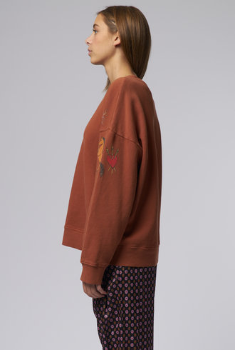 Raquel Allegra Yves Sweatshirt Rust Tarot