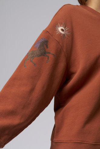 Raquel Allegra Yves Sweatshirt Rust Tarot