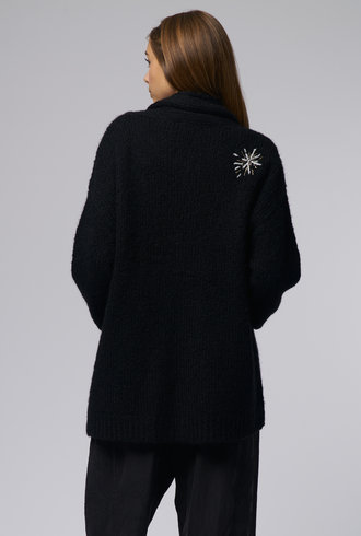 Raquel Allegra Margaret Cardigan Black Tarot