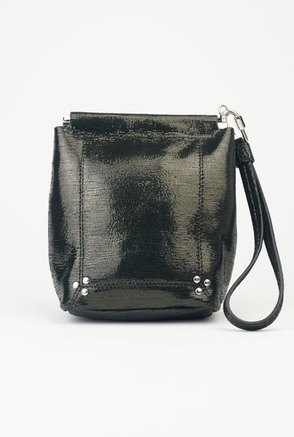 Jerome Dreyfuss Noir Goatskin Lame Clic Clac