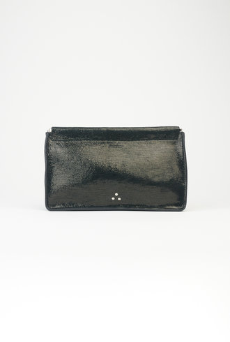 Jerome Dreyfuss Noir Goatskin Lame  Clutch