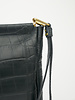 Jerome Dreyfuss Noir Cowskin Croco Clutch