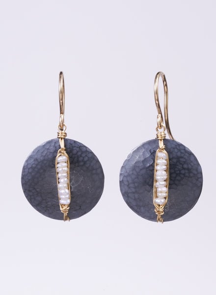 Dana Kellin Fashion Silver Pearl Earrings