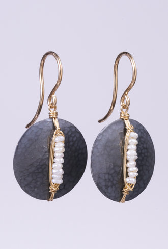 Dana Kellin Fashion Silver Pearl Earrings