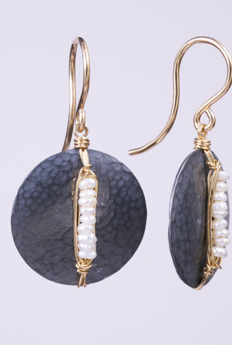 Dana Kellin Fashion Silver Pearl Earrings