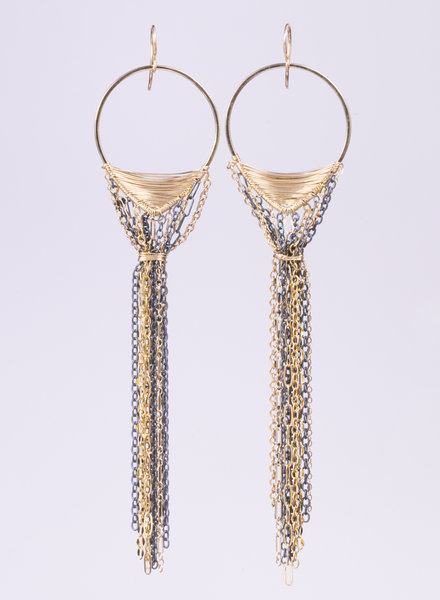 Dana Kellin Fashion Mixed Chain Earrings