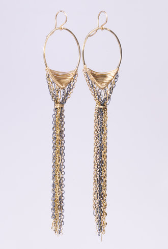 Dana Kellin Fashion Mixed Chain Earrings