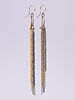 Dana Kellin Fashion Silver and Gold Chain Hematite Earrings