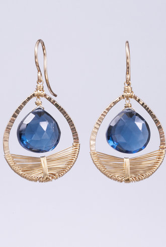 Dana Kellin Fashion Blue Quartz Drop Earrings