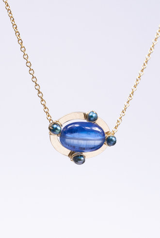 Dana Kellin Fashion Kyanite, Pearl Necklace