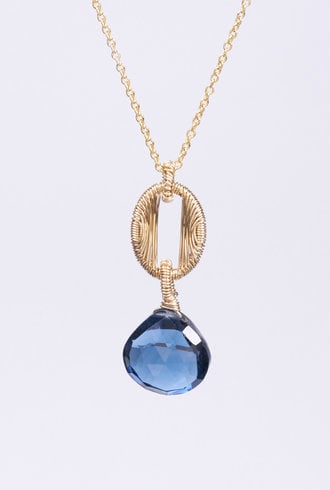 Dana Kellin Fashion Blue Quartz Necklace