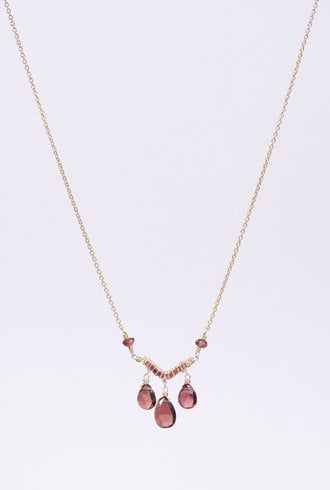 Dana Kellin Fashion Tripel Garnet Necklace