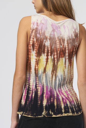 Raquel Allegra Linda Top Bright Tie Dye