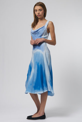 Raquel Allegra Linda Dress Patchwork Tie Dye