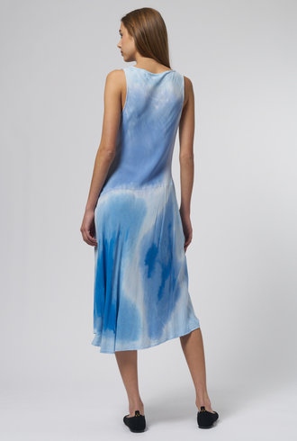 Raquel Allegra Linda Dress Patchwork Tie Dye