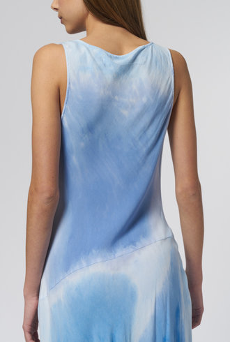 Raquel Allegra Linda Dress Patchwork Tie Dye