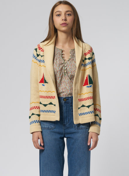 The Great The Sailboat Lodge Cardigan Cream