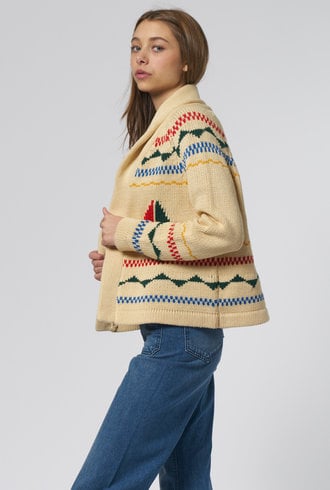 The Great The Sailboat Lodge Cardigan Cream